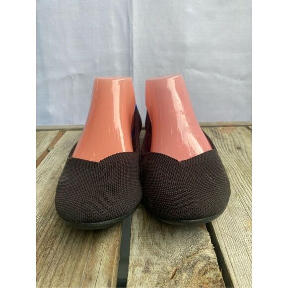 Rothy’s The Point Wm’s Size 8.5 Black Knit Flats  Recycled Material Slip-On Shoe - Picture 2 of 9